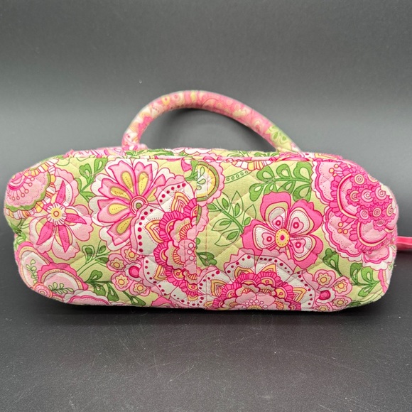 Vera Bradley Purse Pink and Green Floral Top Handle - Picture 5 of 11